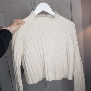 Cream crop sweater